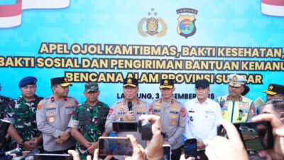 Kemitraan Polri dan Ojek Online Diperkuat: Polda Lampung Gelar Bakti Sosial dan Layanan Kesehatan pada Apel Ojol Kamtibmas 2025